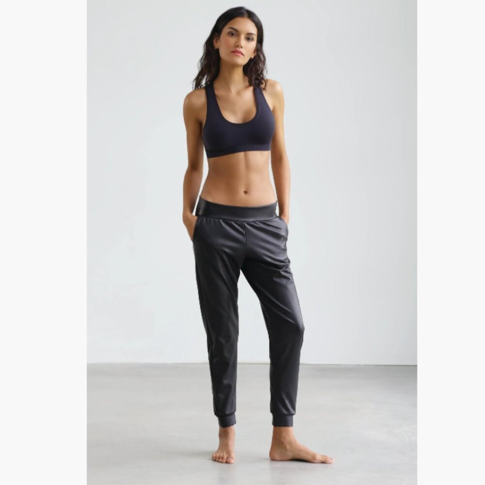 Commando Faux Leather Jogger Black XL